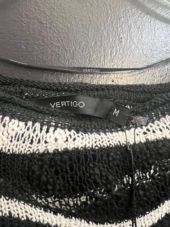 Vertigo Paris Striped Knit Dress Black and White - Picture 3 of 5